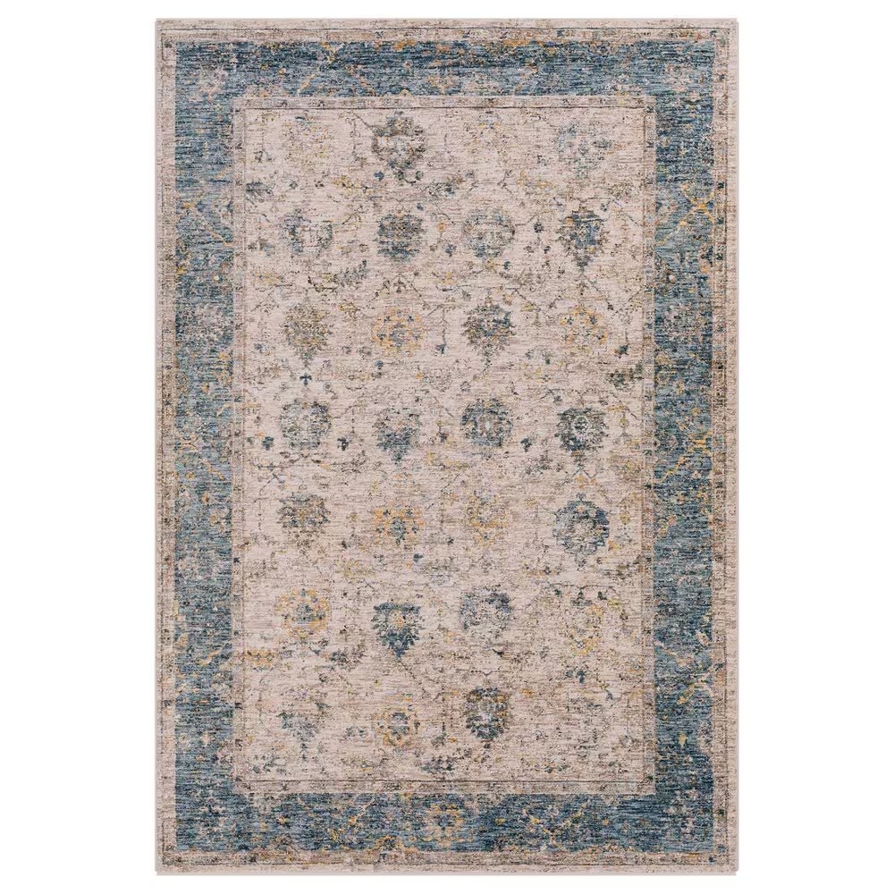 Surya Mirabel 5' x 7'5" Teal, Aqua, Mustard, Taupe, Beige and Gray Area Rug