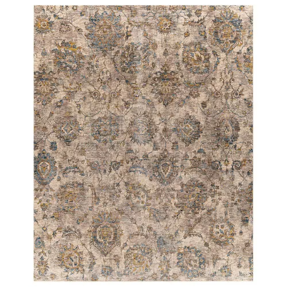 Surya Mirabel 2' x 15' Teal, Aqua, Mustard, Brown, Taupe and Beige Area Rug