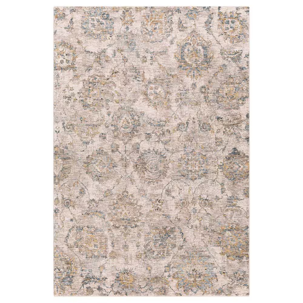 Surya Mirabel 2'7" x 7'3" Teal, Aqua, Mustard, Brown, Taupe and Beige Runner