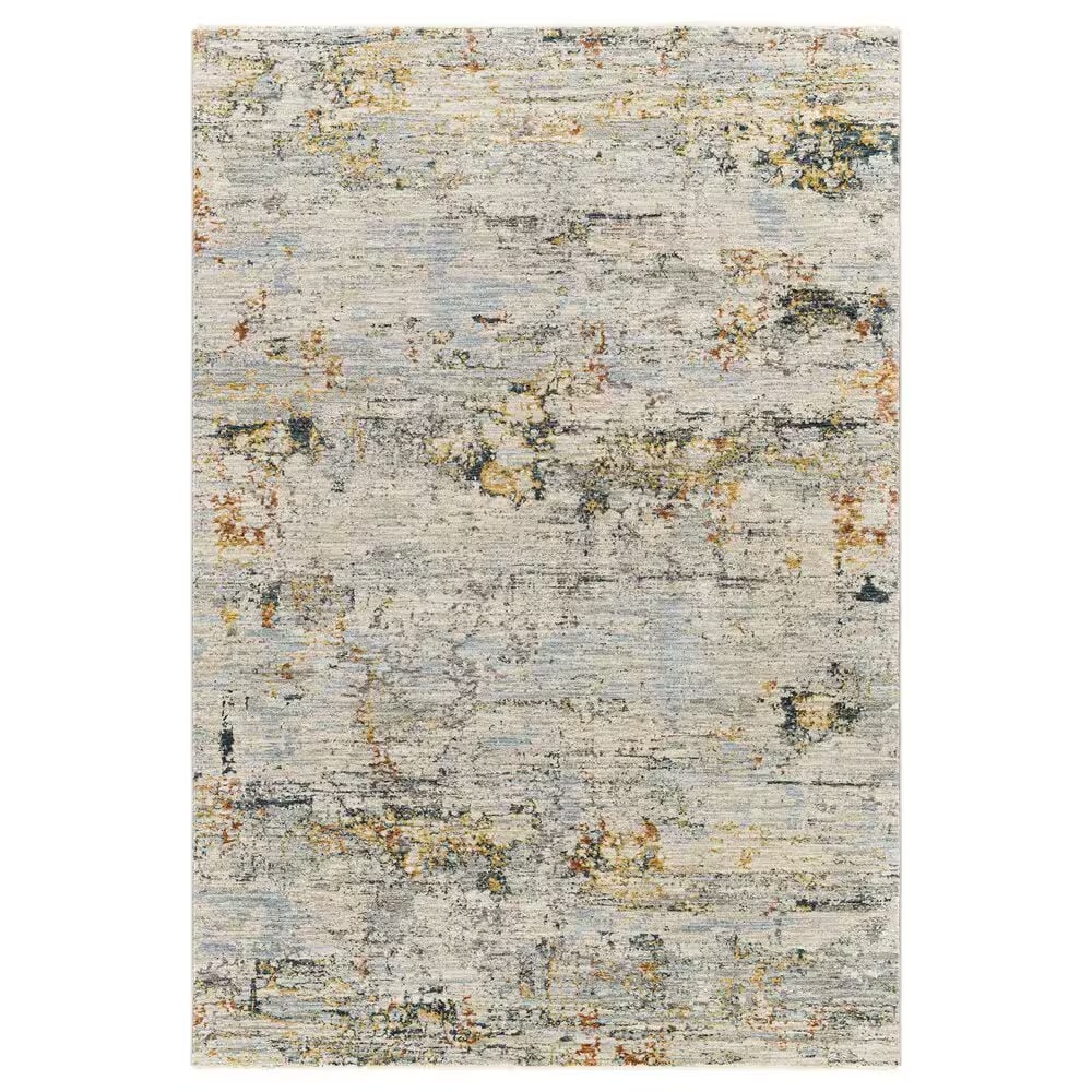 Surya Laila5' x 7'6" Light Gray, Navy, Teal, Clay and Camel Area Rug