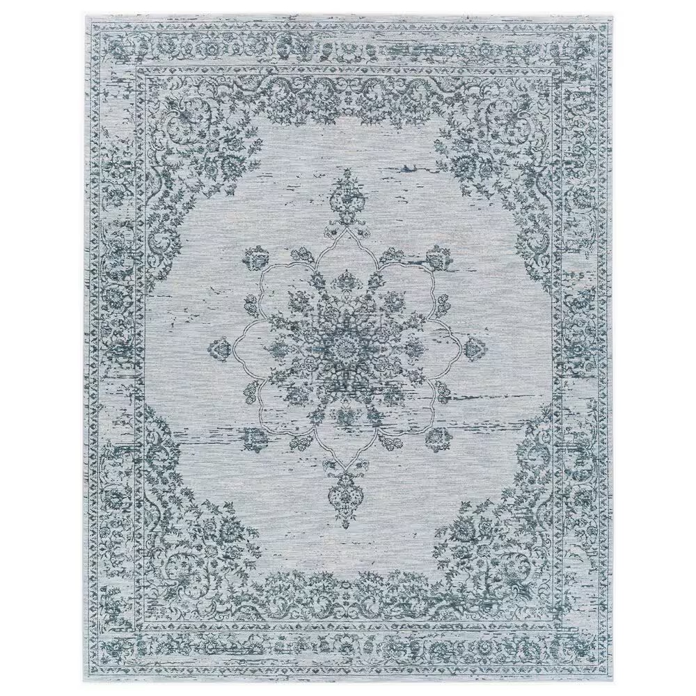 Surya Laila 7'10" x 10'2" Dark Blue, Light Gray and Cream Area Rug