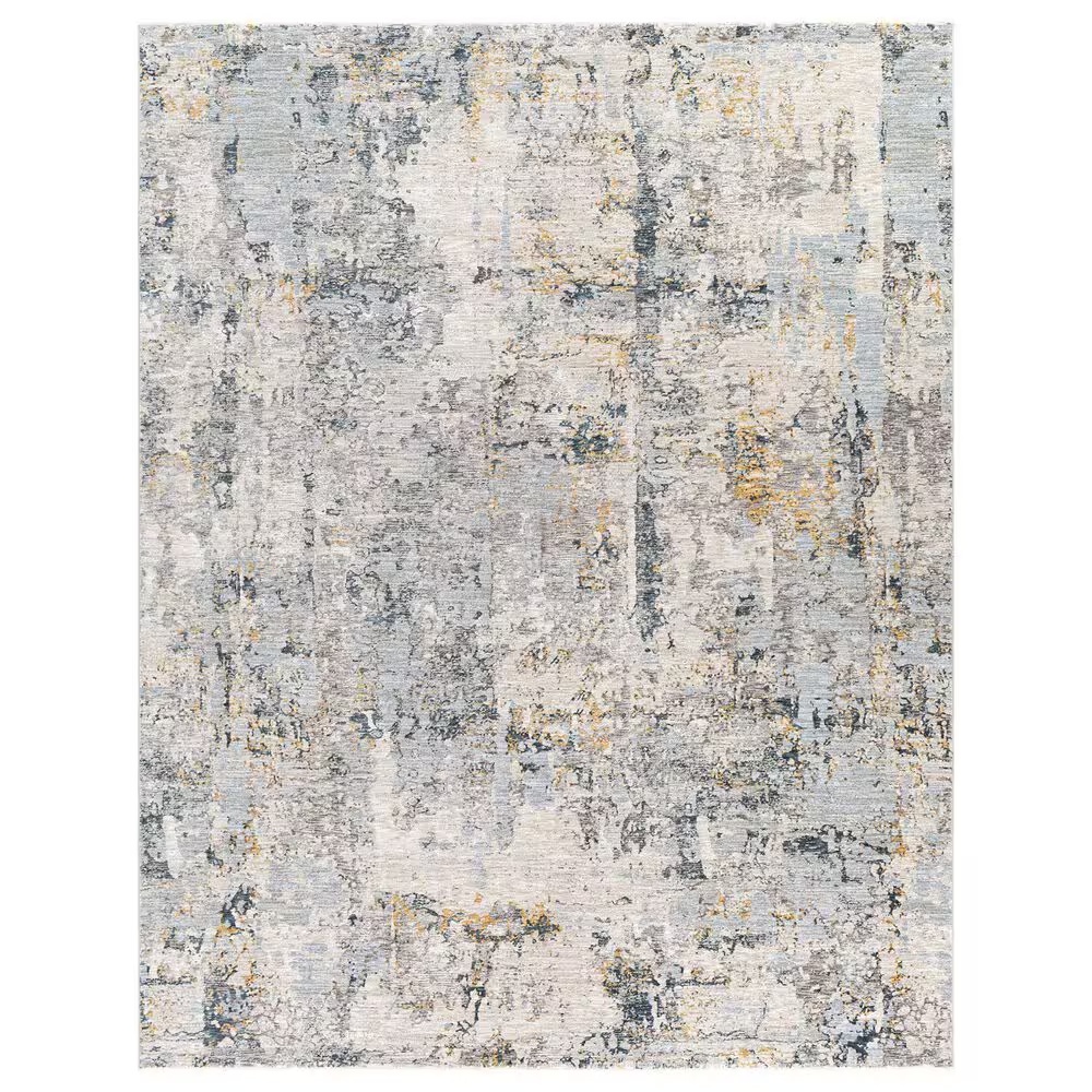 Surya Laila5'3" Round Light Gray, Navy, Camel, Wheat and Charcoal Area Rug