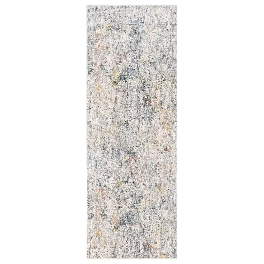 Surya Laila2'7" x 10' Light Gray, Beige, White, Navy and Camel Runner