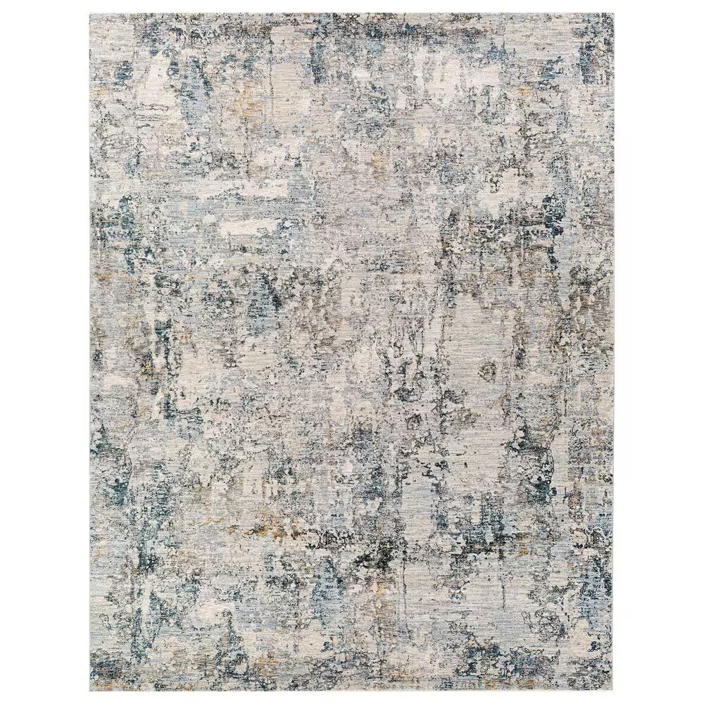 Surya Laila5'3" Round Gray, Navy, Camel, Wheat, Beige, Taupe and Cream Area Rug