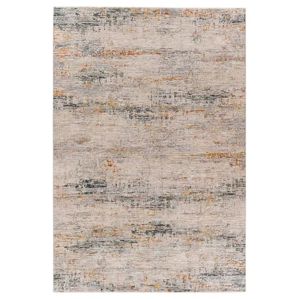 Surya Laila 6'7" x 9'6" Teal, Sage, Orange, Saffron, Gray and Cream Area Rug