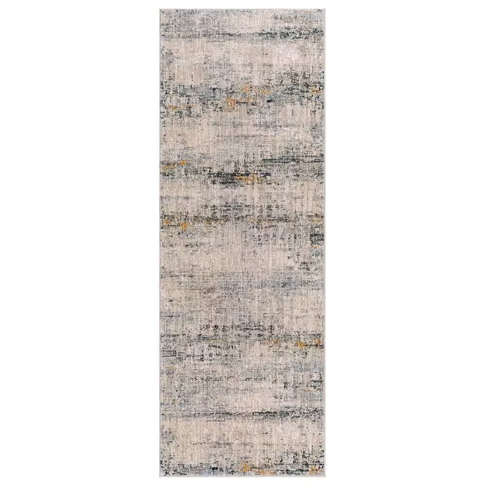Surya Laila 2'7" x 7'3" Teal, Sage, Saffron, Gray and Cream Runner
