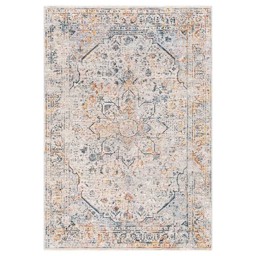 Surya Laila 2'7" x 4' Teal, Sage, Orange, Gray and Cream Area Rug
