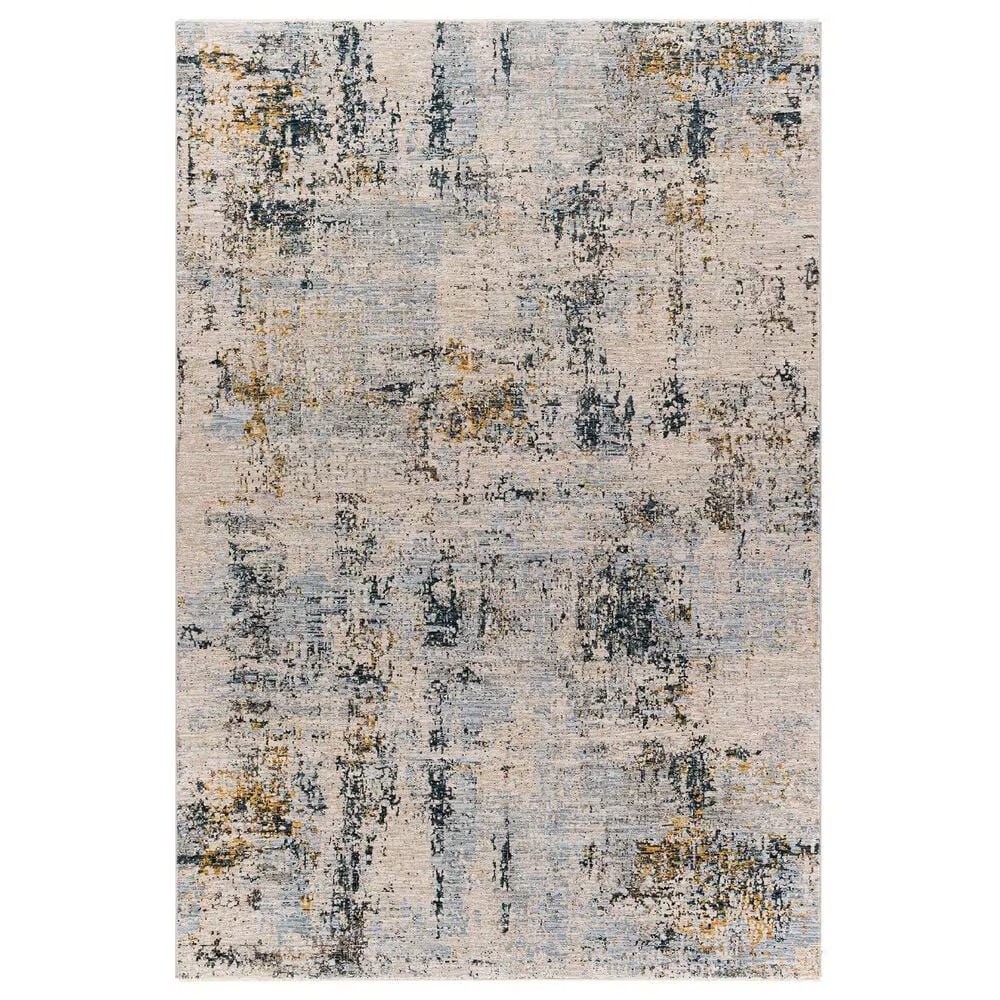 Surya Laila6'7" x 9'6" Teal, Saffron, Sage, Gray and Cream Area Rug