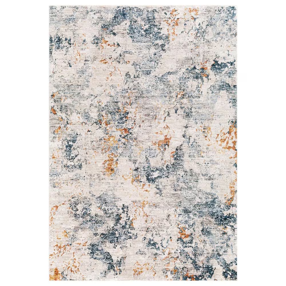 Surya Laila LAA-23152'7" x 4' Teal, Sage, Orange, Saffron, Gray and Cream Area Rug