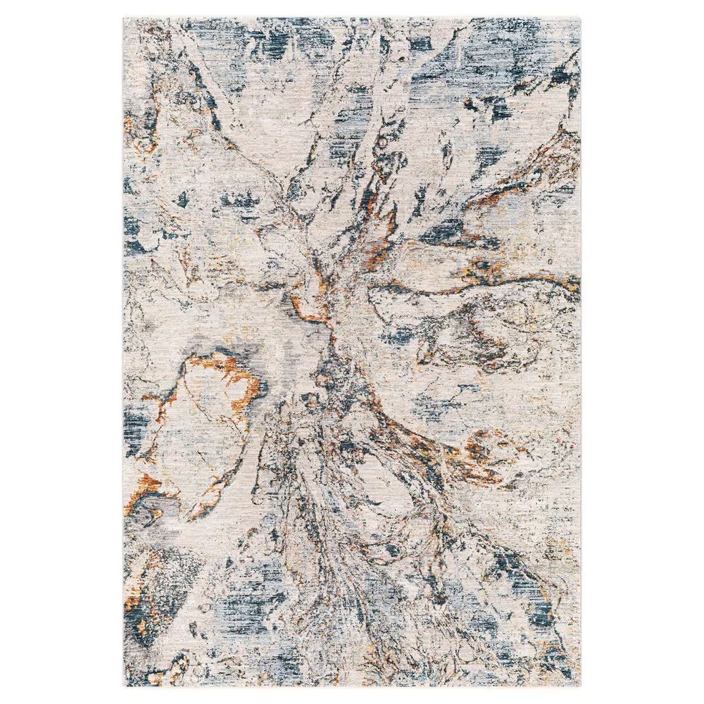 Surya Laila LAA-2316 2' x 3' Teal, Orange, Saffron, Gray, Beige and Cream Area Rug