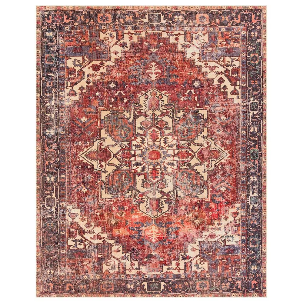 Surya Amelie AML-23088'10" x 12' Rust, Green, Butter, Denim, Purple, Rose and Clay Area Rug