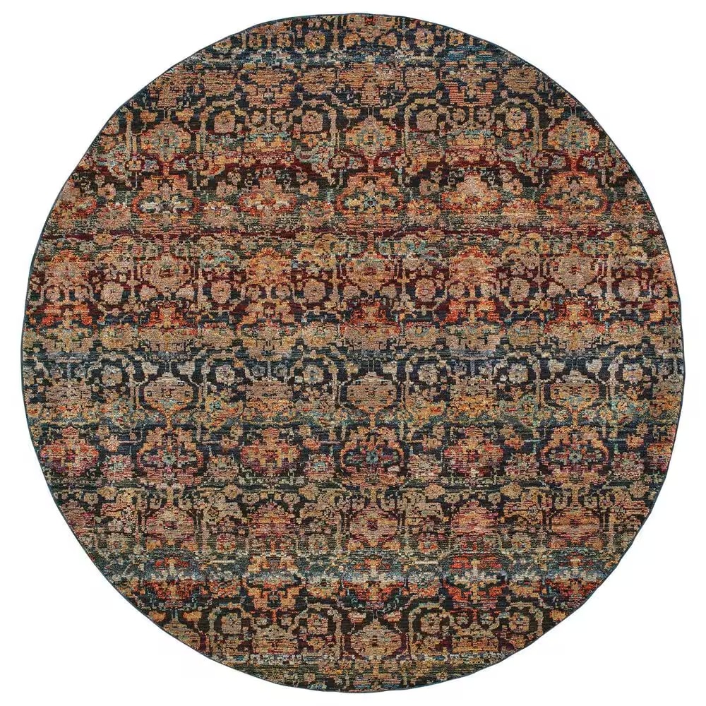 Oriental Weavers Andorra Multicolor 7'10" Round Area Rug