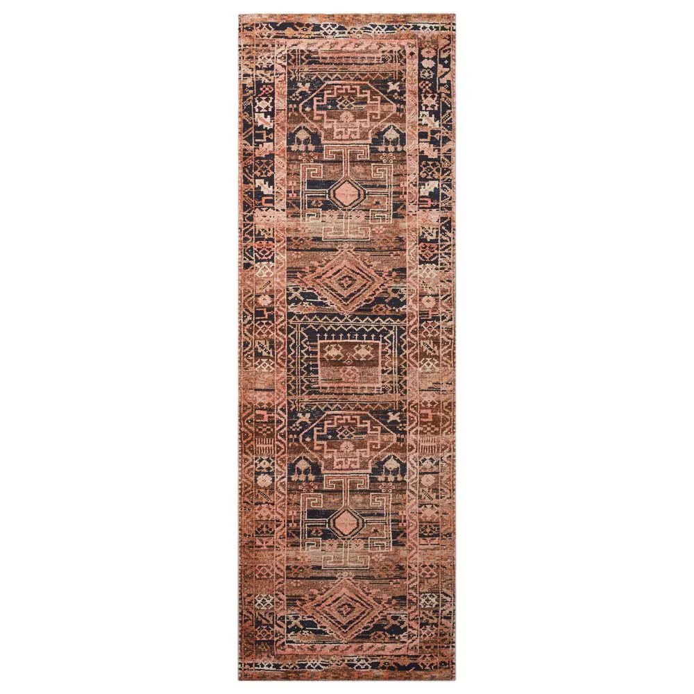 Loloi II Layla2'6" x 12' Mocha and Blush Runner