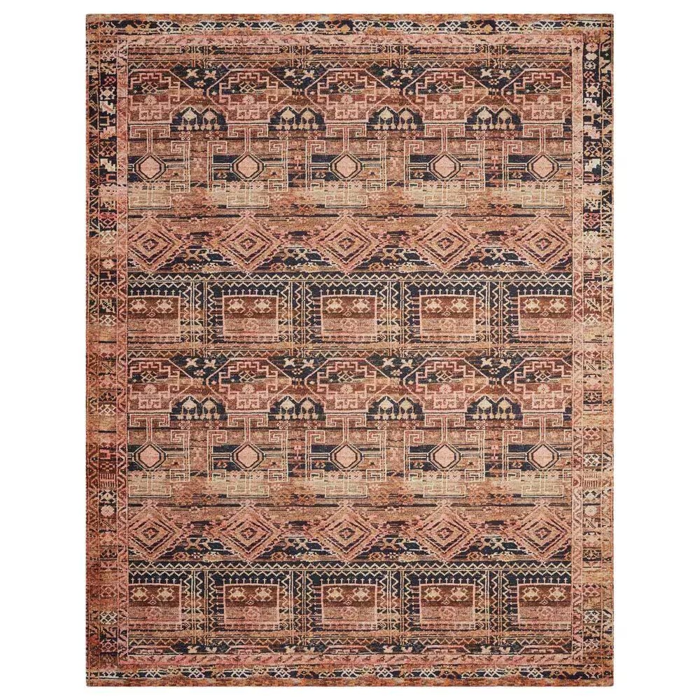 Loloi II Layla5' x 7'6" Mocha and Blush Area Rug