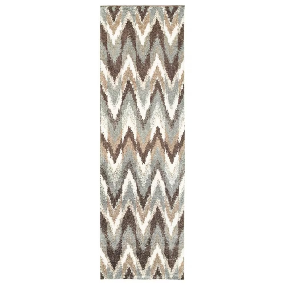 Oriental Weavers Verona Grey and Taupe 2'3" x 7'6" Runner