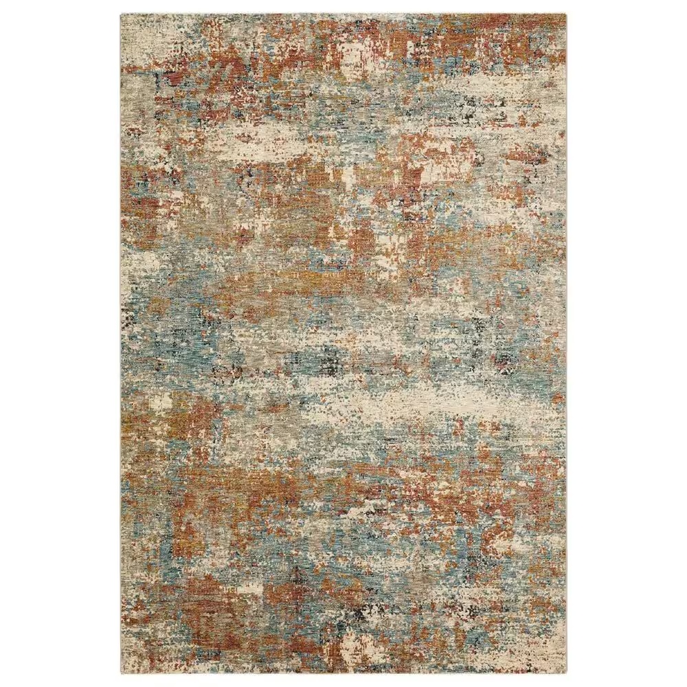 Karastan Marash 2'7" x 7'3" Beige, Rust Red and Blue Runner