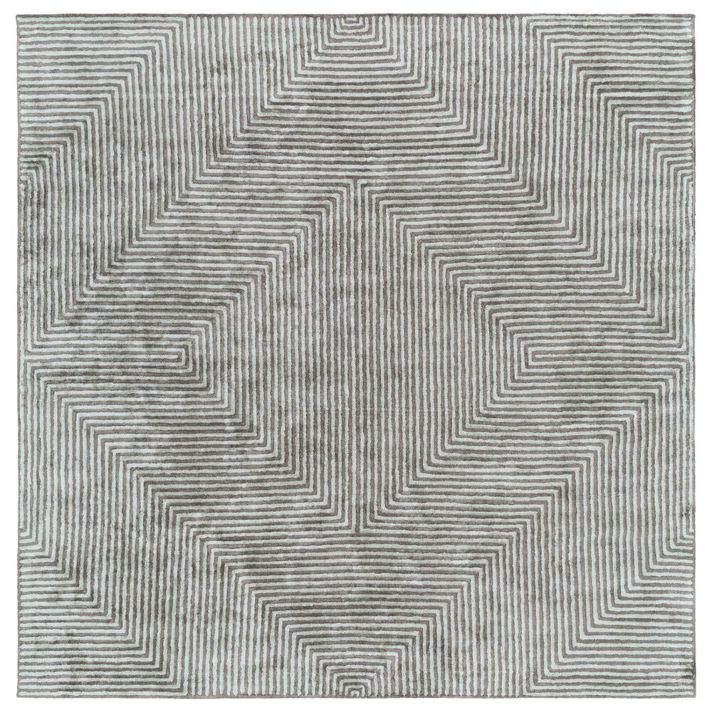 Surya Quartz 10' Square Dusty Sage and Dark Green Area Rug