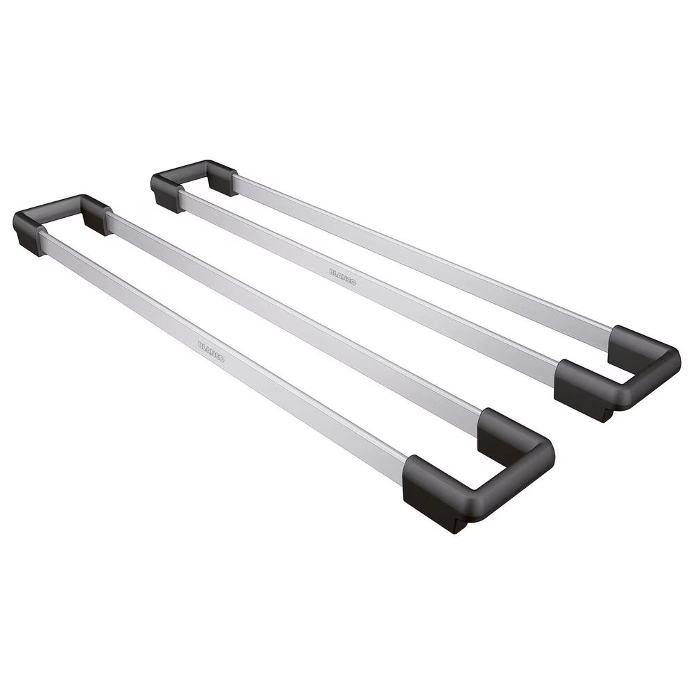 Blanco Quatrus Ergon Sink Rails in Stainless Steel (Set of 2)