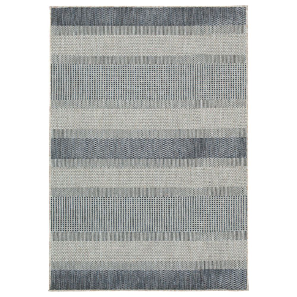 Central Oriental Melbourne Elletta 7'10" x 9'10" Vanilla and Lagoon Area Rug