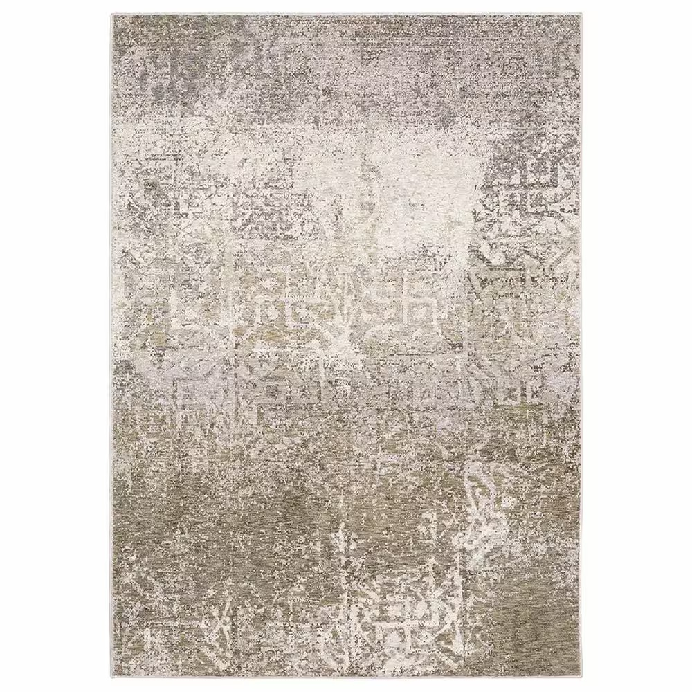 Oriental Weavers Nebulous Distressed 6'7" x 9'6" Beige Area Rug