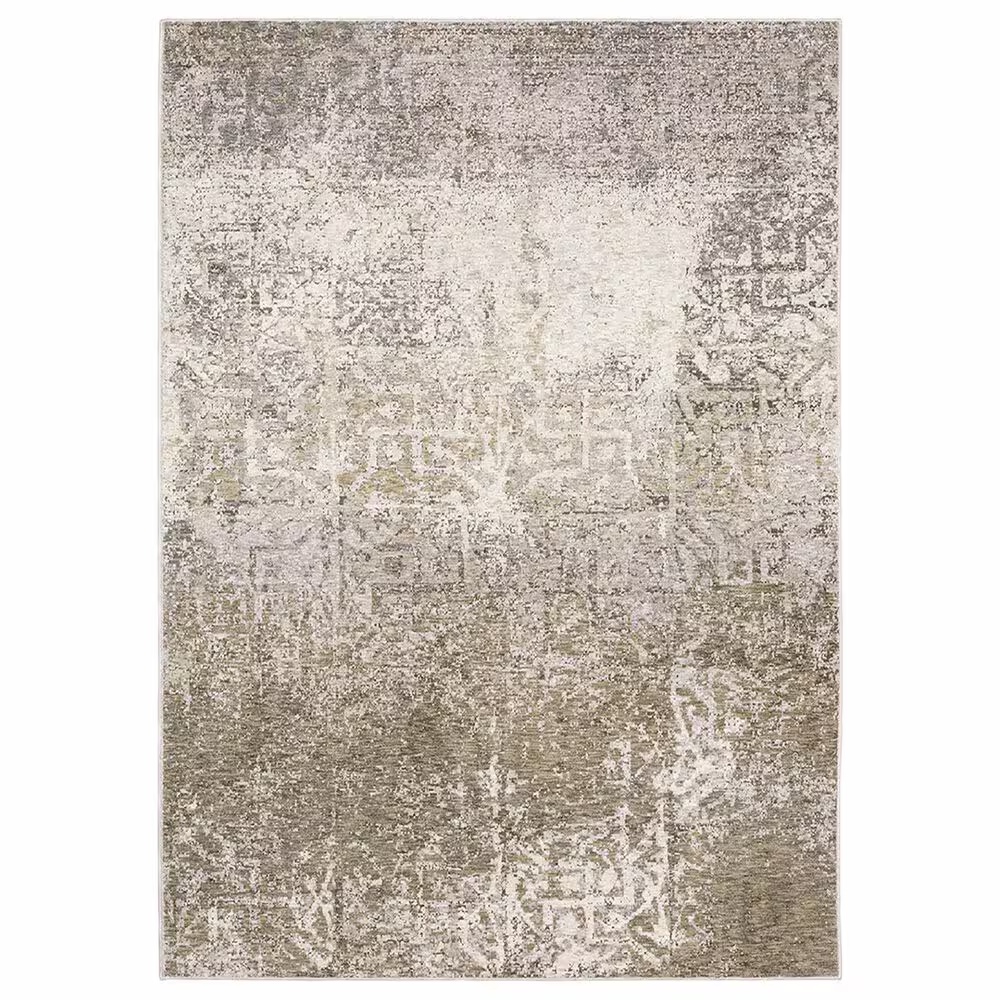 Oriental Weavers Nebulous Distressed 7'10" x 10'10" Beige Area Rug
