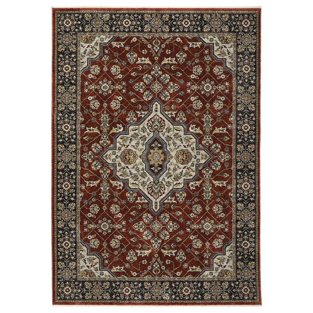 Oriental Weavers Aberdeen Persian Border 3'3" x 5' Red and Blue Area Rug