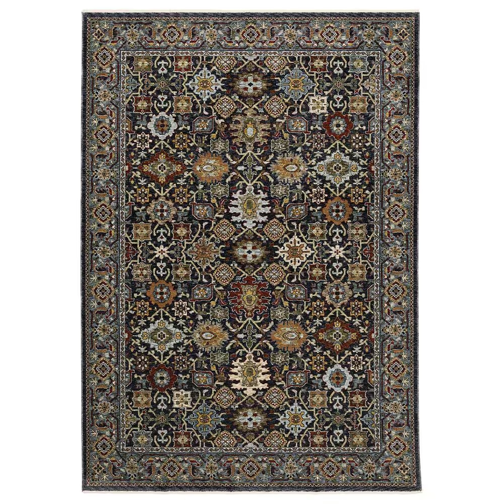 Oriental Weavers Aberdeen Traditional 5'3" x 7'6" Blue Area Rug