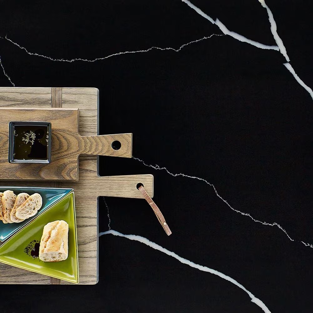 NFM Custom Countertops Marquina Midnight 3cm Quartz Countertop