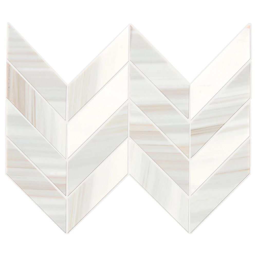 Marazzi Pietra Divina Calacatta Dolomiti 1.5" x 5" on 14" x 14" Natural Stone Mosaic Sheet