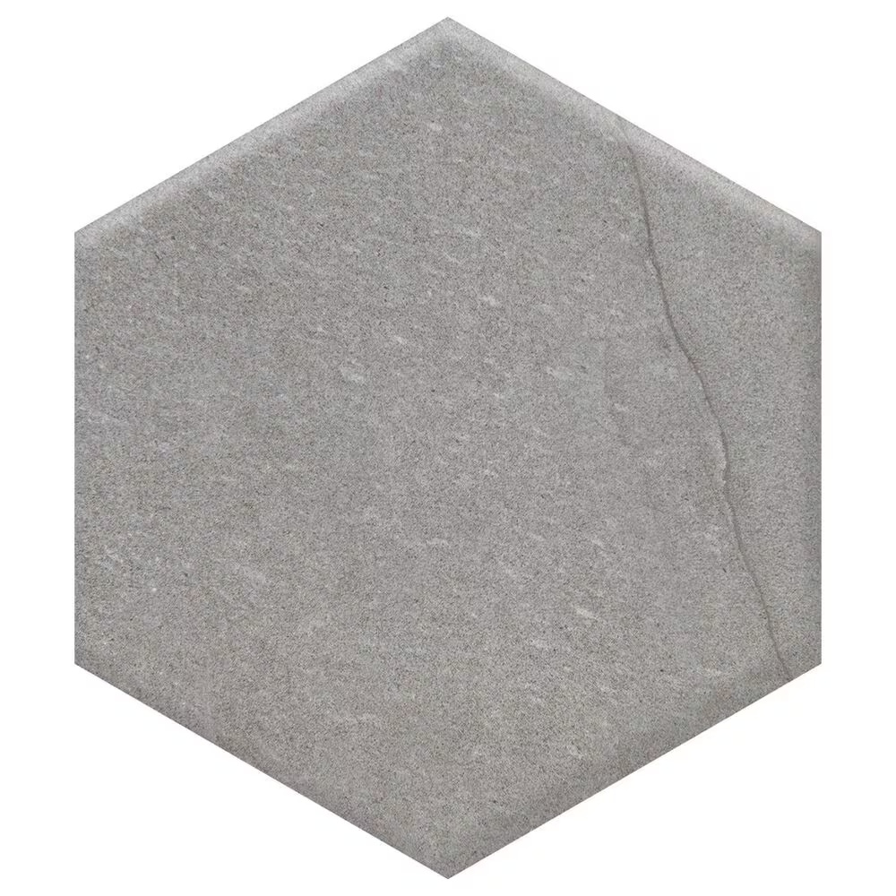 Marazzi Marble Obsession8" x 8" Hexagon Porcelain Tile in Grigio