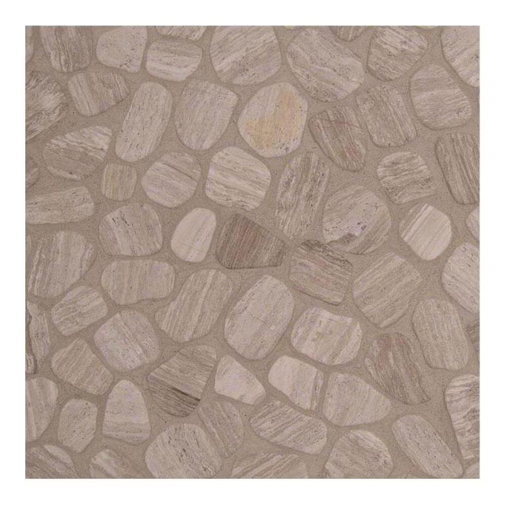 MS International Pebbles White Oak 12" x 12" Natural Stone Mosaic Sheet