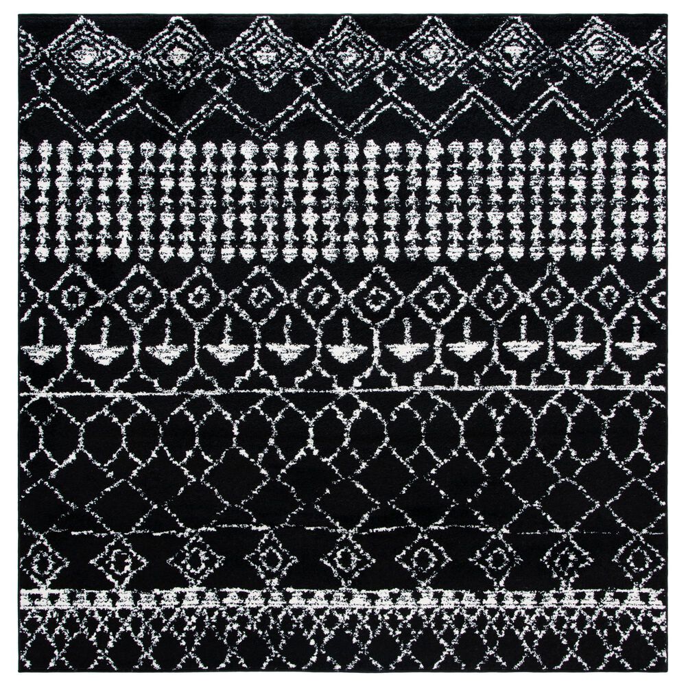Safavieh Tulum10' Square Black and Ivory Area Rug