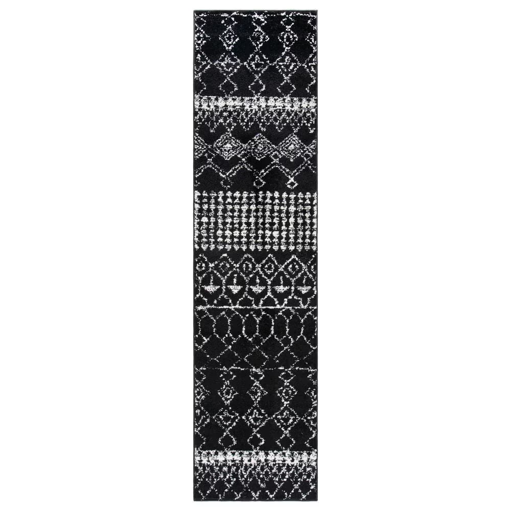Safavieh Tulum 2' x 5' Black and Ivory Runner