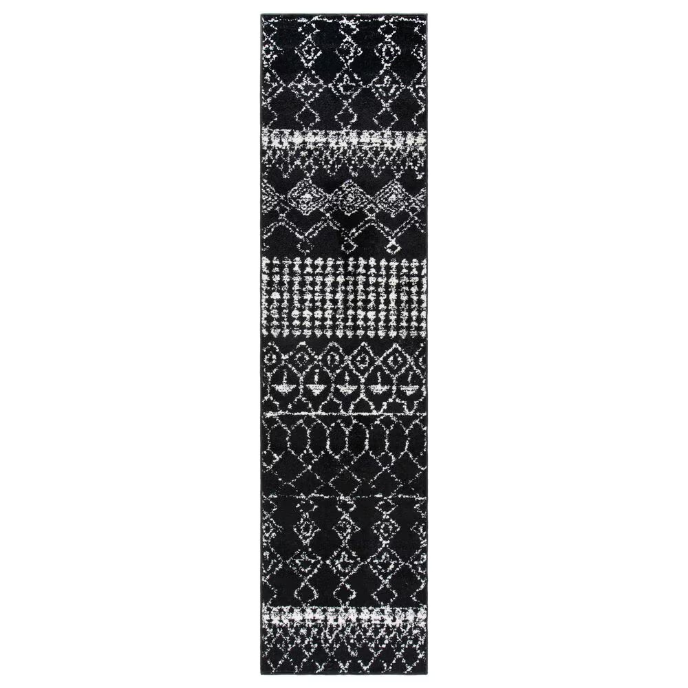 Safavieh Tulum2' x 9' Black and Ivory Runner