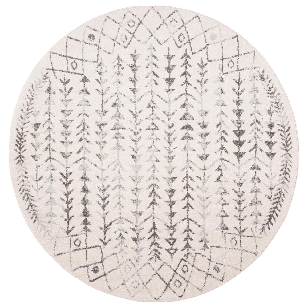 Safavieh Tulum TUL262A 3' Round Ivory and Grey Area Rug
