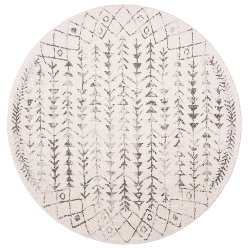 Safavieh Tulum 5' Round Grey Area Rug