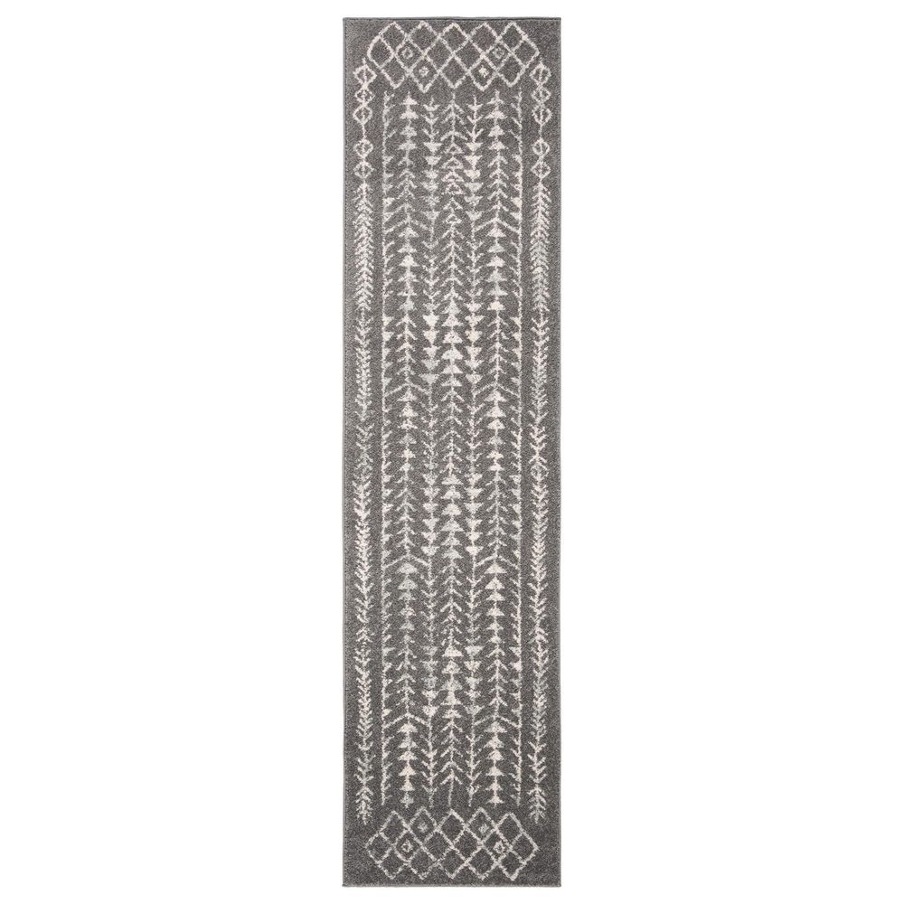 Safavieh Tulum2' x 5' Ivory and Dark Grey Runner
