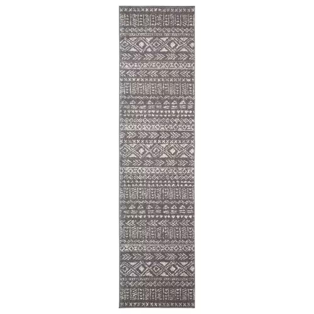 Safavieh Tulum 2' x 8' Dark Grey and Ivory Runner