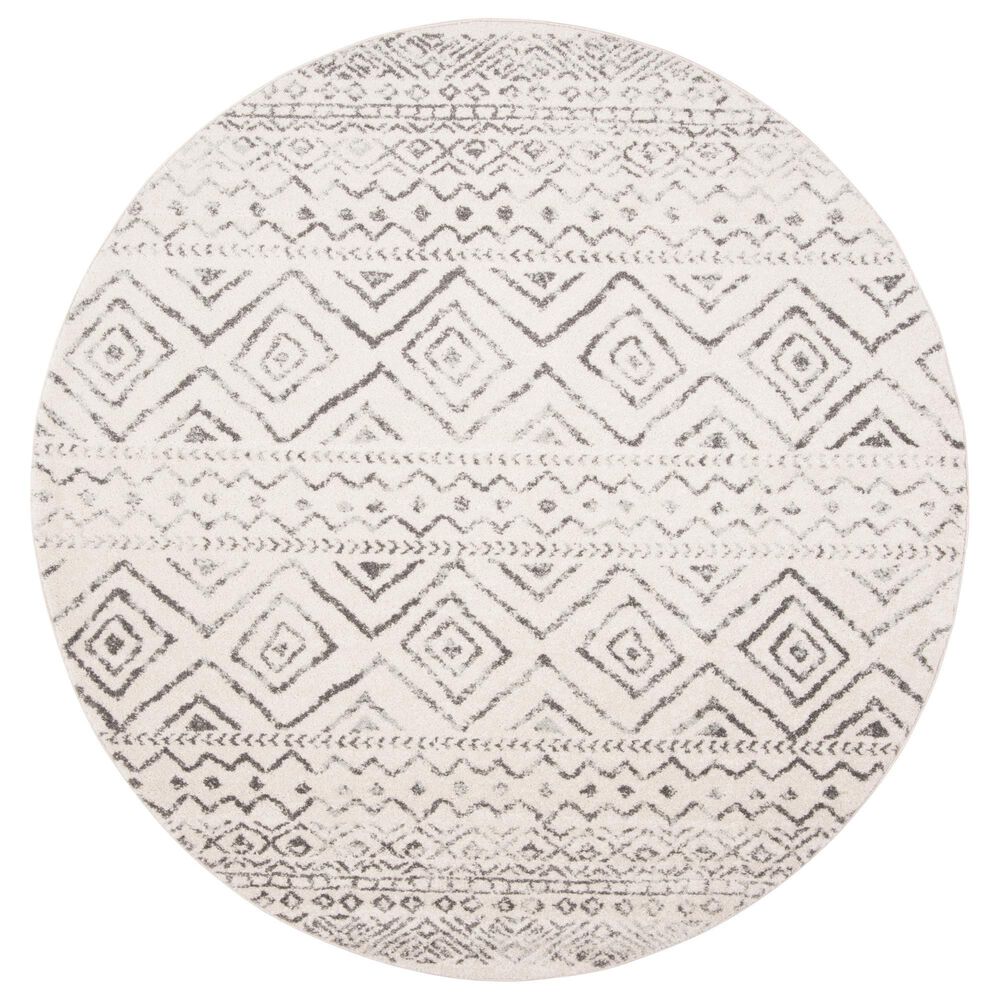 Safavieh Tulum Transitional5' Round Ivory and Grey Area Rug