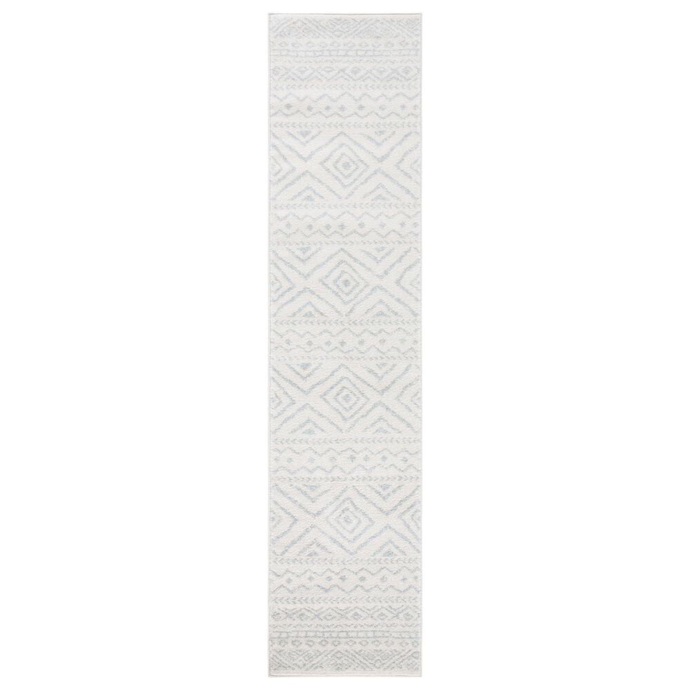 Safavieh Tulum2' x 9' Ivory and Light Grey Runner