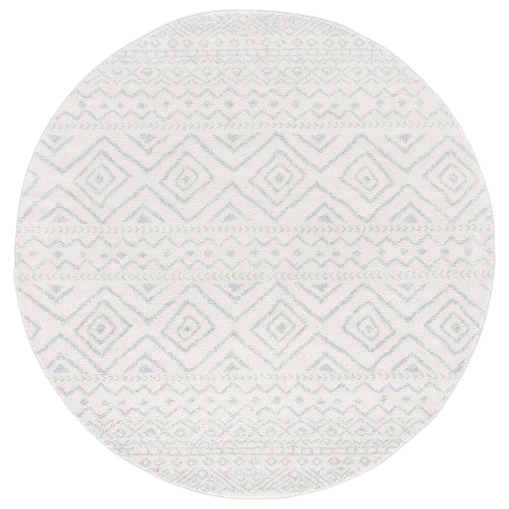Safavieh Tulum 6'7" Round Ivory and Light Grey Area Rug