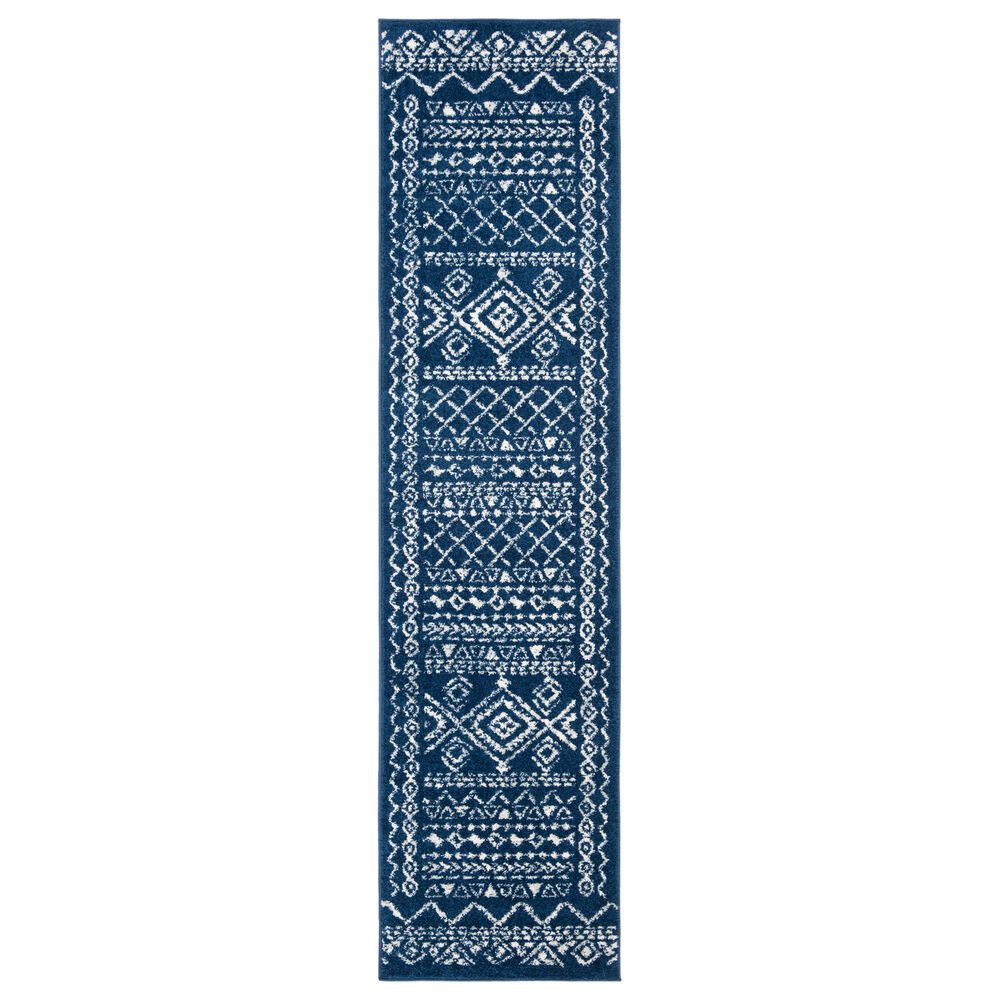 Safavieh Tulum 2' x 9' Navy and Ivory Runner