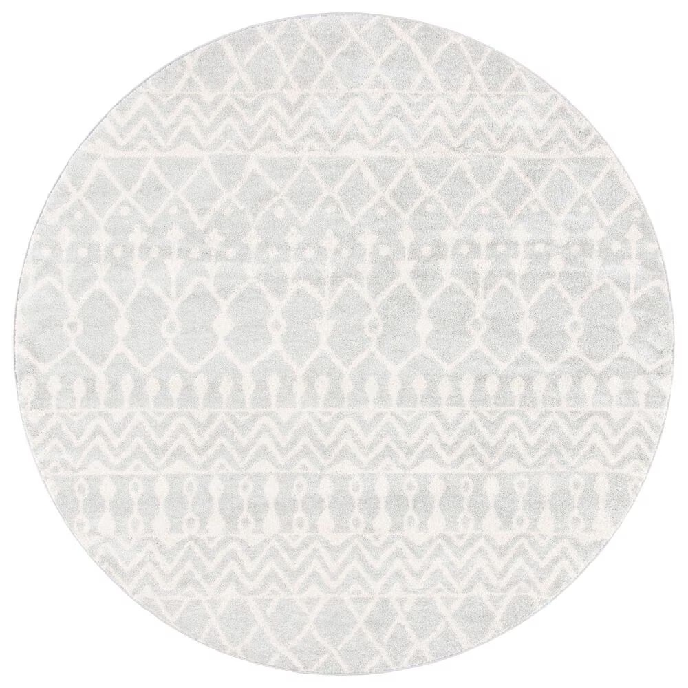 Safavieh Tulum TUL270F 3' Round Grey and Ivory Area Rug