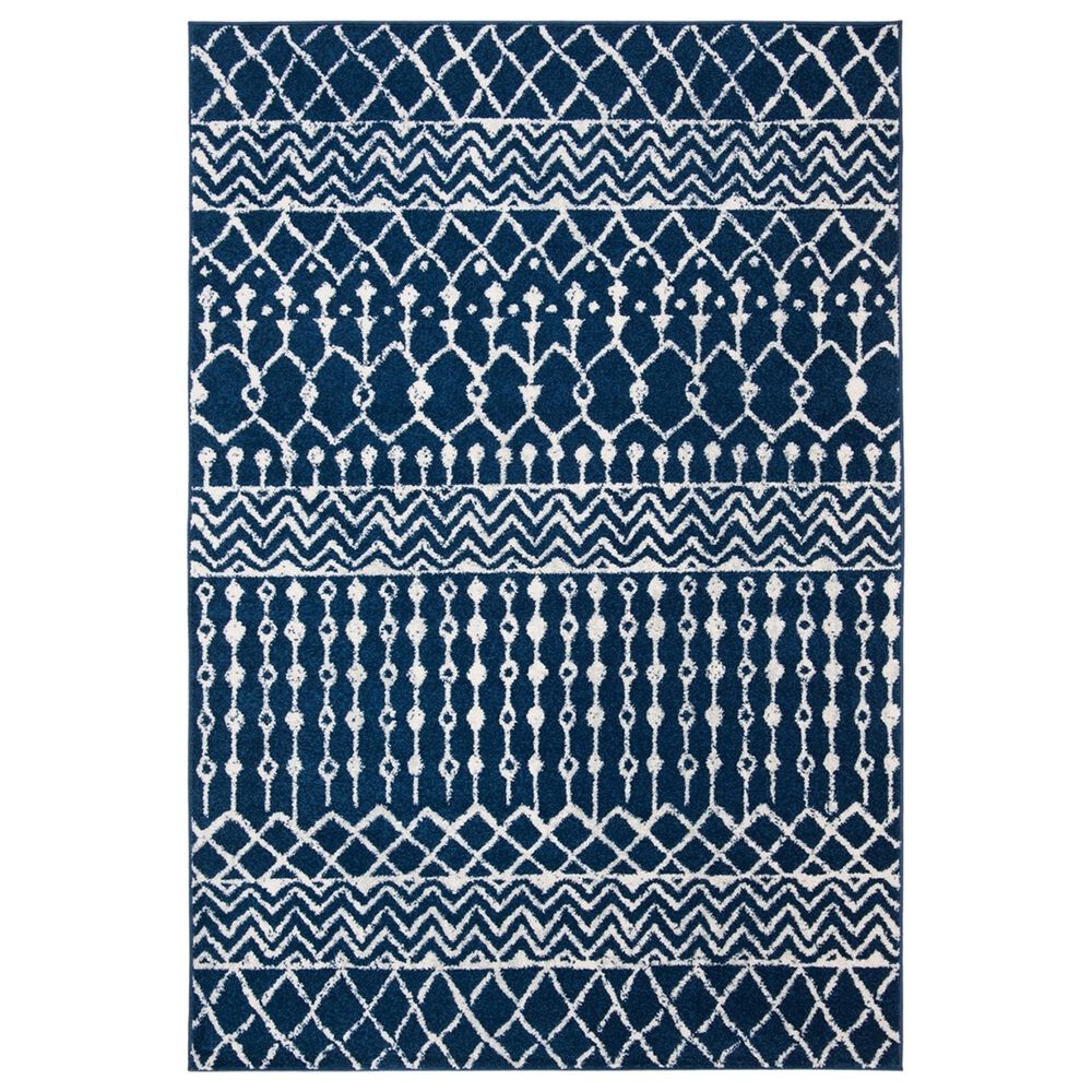 Safavieh Tulum TUL270 3' Square Navy and Ivory Area Rug