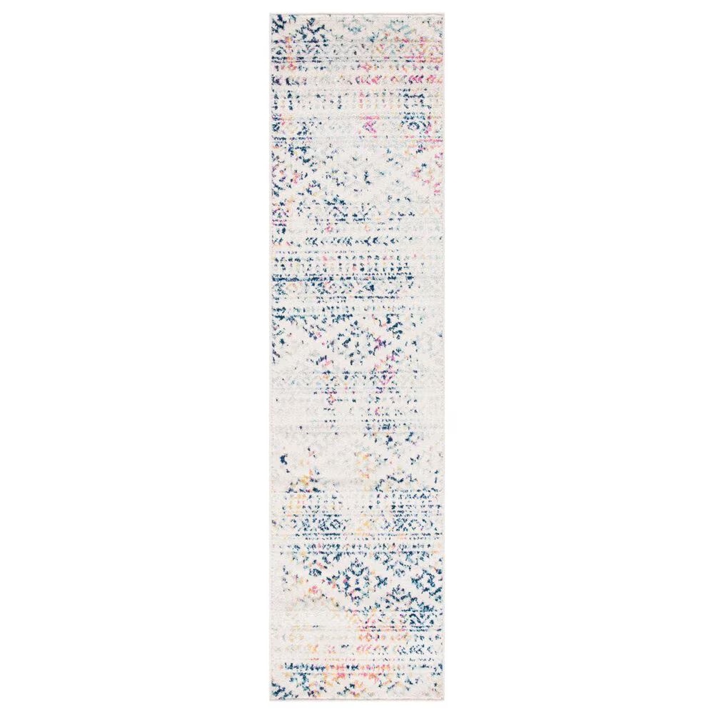Safavieh Tulum 2' x 8' Ivory and Blue Runner