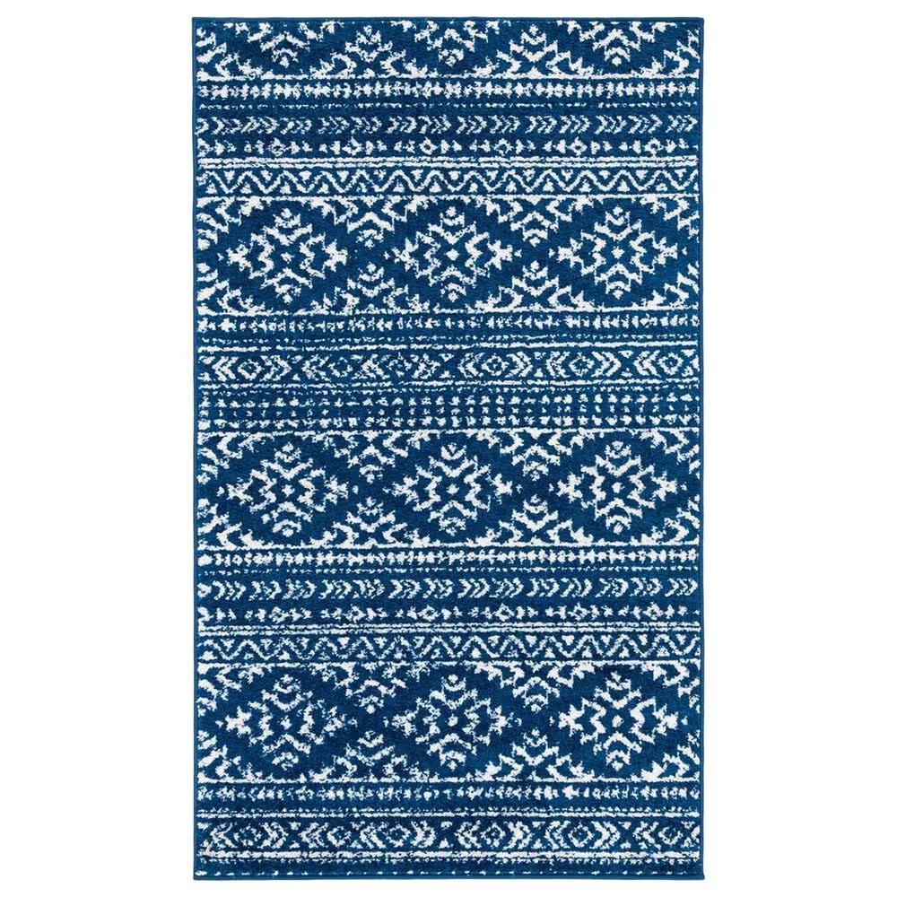 Safavieh Tulum 2' x 5' Navy and Ivory Runner