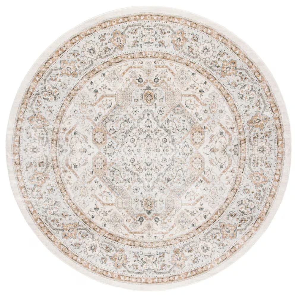 Safavieh Isabella ISA916B 6'7" Round Cream and Beige Area Rug