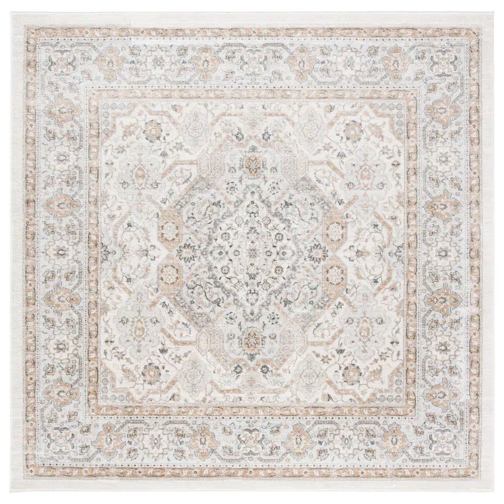 Safavieh Isabella ISA916B 6'7" Square Cream and Beige Area Rug