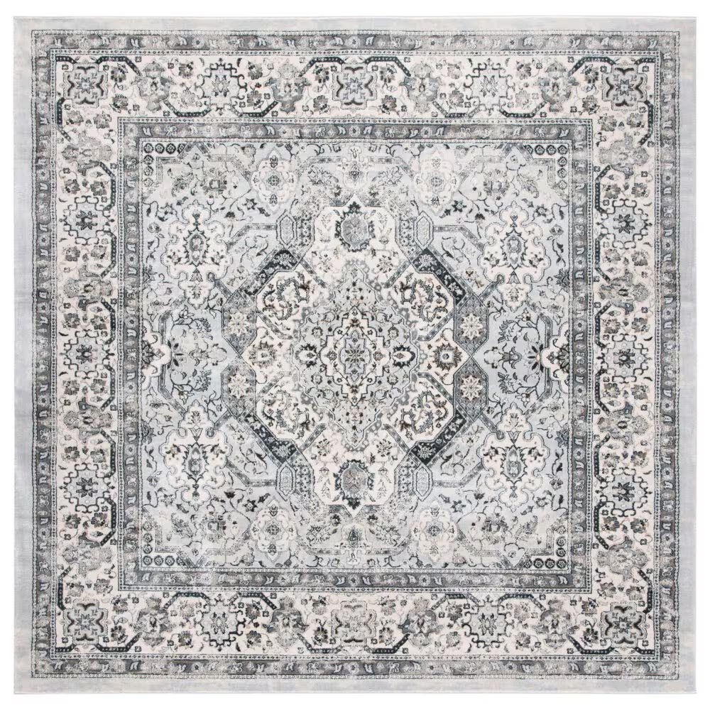 Safavieh Isabella 6'7" Square Dark Grey and Cream Area Rug