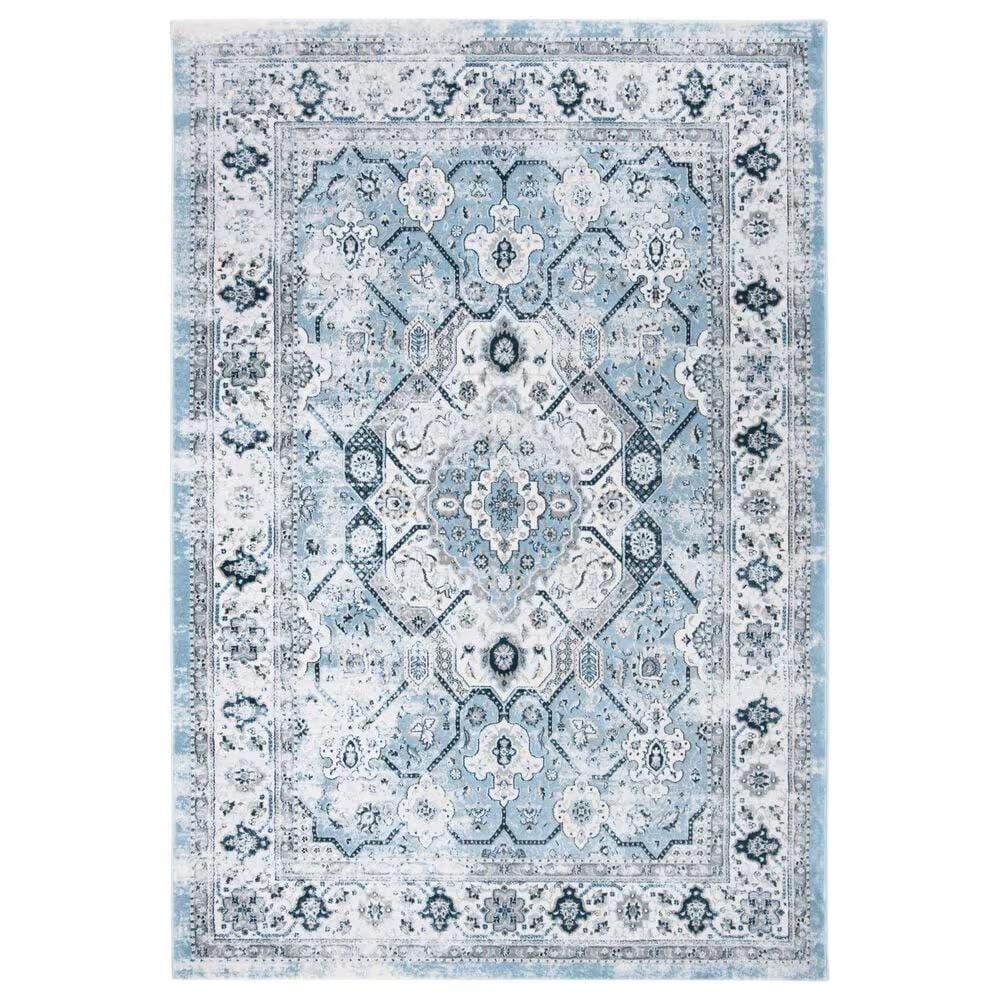 Safavieh Isabella 5'3" x 7'6" Blue and Creme Area Rug